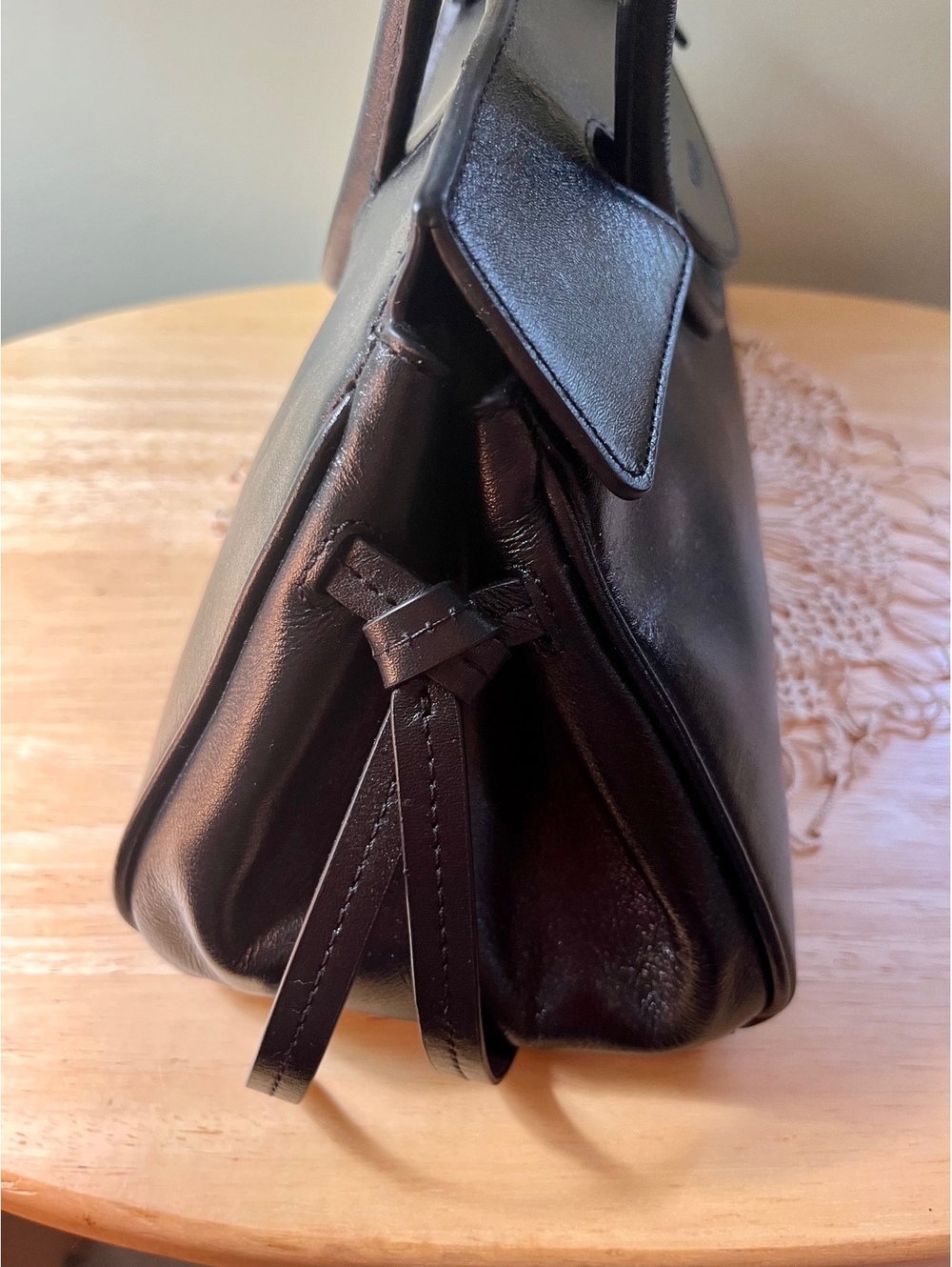 STAUD Maude Black Leather Shoulder Bag - Picture 6 of 9